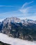 Autumn Alps mountain misty morning view from Jenner Viewing Platform, Schonau am Konigssee, Berchtesgaden national park, Bavaria,