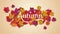 Autumn background layout typography for greeting card