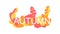 Autumn background layout, web banner multi color text. Vector autumnal design for leaflet or poster. flat design