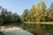 Autumn at the backwater of the Drava river