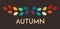 Autumn banner with colorful leaves in retro style. Welcome autumn season