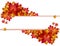 Autumn banner with leaves.