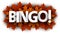 Autumn bingo sign with orange maple leaves
