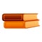 Autumn book stack icon, cartoon style