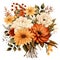 Autumn Bouquets PNG Clipart, Fall Flowers Instant Download