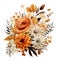 Autumn Bouquets PNG Clipart, Fall Flowers Instant Download