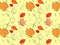 Autumn bright background with yellow leaves and place for your place. Autumn mood.