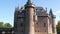 Autumn Castle De Haar in Utrecht. Old architecture touristic attraction dutch European historic house. The largest
