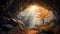 Autumn Cave: A Photorealistic Representation Of Nature\\\'s Spectacular Backdrop