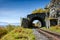 Autumn Circum-Baikal Railway on south lake Baikal