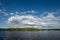 Autumn cloudscape over West Lake in Everglades National Park, Florida.