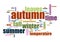 Autumn. Collage of words Vector illustration
