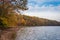 Autumn color at Loch Raven Reservoir, in Cockeysville, Maryland