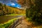 Autumn color and trail at the Trout Lake in Moses H. Cone Park