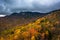 Autumn color and view of Grandfather Mountain from Rough Ridge,