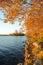 Autumn colors along the lake