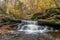 Autumn Colors at Conestoga Falls in Ricketts Glen State Park of Pennsylvania