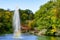 Autumn colors in the National Dendrology Park of Sofiyivka, Fountain \