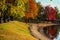 Autumn colors on a small lake