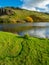 Autumn colours, fall colors, Dunsapie Loch, Holyrood Park, Edinburgh, Scotland