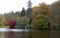 Autumn colours at the lake in Stourhead