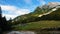 Autumn colours at Mangartski river on Mangart panorma road in Slovenia