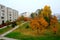 Autumn coming to the Vilnius city Pasilaiciai district