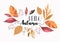 Autumn composition. Concept Hello fall. Creative Top view Flat lay. Creative Top view Flat lay. Autumn Background with falling