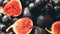 Autumn crop organic fruit assortment black fig