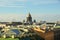 Autumn day, city rooftops and St. Isaac`s Cathedral