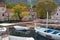 Autumn day in small Mediterranean town. Montenegro, Bay of Kotor. View of ancient town of Stoliv