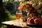 Autumn Delight: Apple Cider Tasting Under the Sun. Generative By Ai