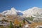 Autumn in Dolomites mountains