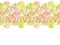 Autumn Dry Golden Leaves - Seamless Border isolated