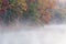 Autumn Eagle Lake in Fog