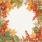 Autumn elegance Viburnum berry frame, a natural fall composition