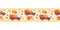 Autumn Fall crop delivery truck seamless border