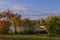 Autumn or fall landscape with colorful foliage