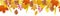 Autumn fall leaves banner background seamless