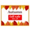 Autumn fall sale off concept background, realistic style