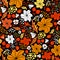 Autumn or Fall season Flora Elements Seamless Pattern