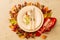 Autumn fall or thanksgiving moody table setting design