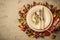 Autumn fall or thanksgiving moody table setting design