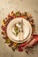 Autumn fall or thanksgiving moody table setting design