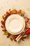 Autumn fall or thanksgiving table setting design