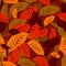 Autumn fallen leaves seamless pattern background