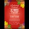 Autumn festival poster template with flat leaves