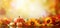 Autumn festive background. Joyful banner with warm seasonal colors