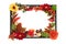 Autumn Flora and Fauna Thanksgiving Background Border