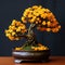 Autumn Flower Bonsai Tree With Detailed Marigold Petals